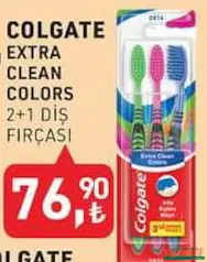 COLGATE EXTRA CLEAN COLORS DİŞ FIRÇASI 3'LÜ COLGATE EXTRA CLEAN COLORS DİŞ FIRÇASI 3'LÜ